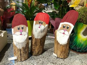 Tronco in legno Babbo Natale